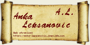 Anka Lepšanović vizit kartica